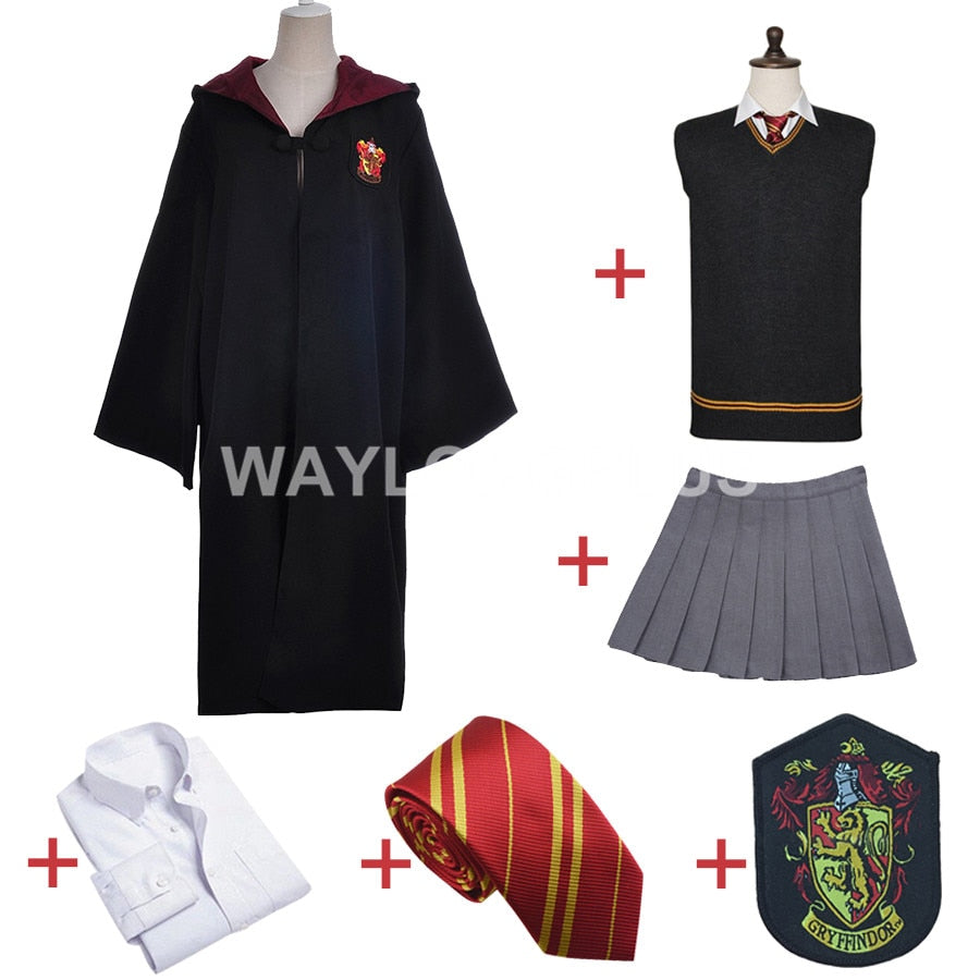Hermione Gryffindor Uniform Costume Granger Cosplay Kid's & Adult Size  Outfit